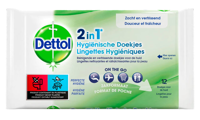 Dettol-hygienische Wischtücher 2-in-1 12st
