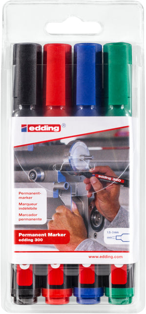 Edding -Filz -Tip Pen 300 um 1,5-3 mm 4st Assorti