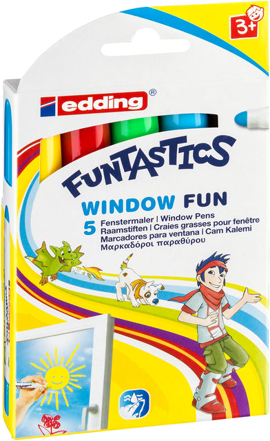 Edding - Chalkstift 16-5 Funtastics Window Fun 5x | 10 Stücke