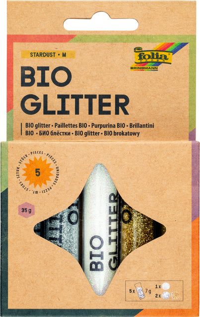 Folia Paper - Glitzerpulver Bio Folia Dust 7gr 5 Stück 3KL | 6 Stücke