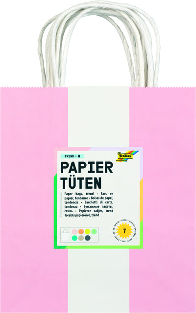 Tas handvat folia kraftpapier 110gr 18x21x8cm 7kl | 5 stuks