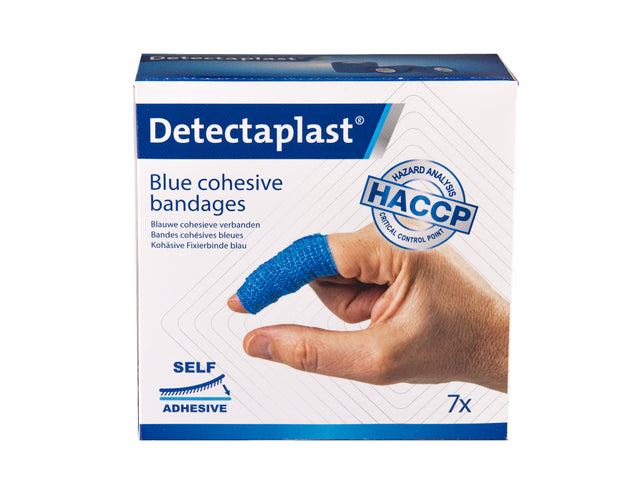 Kohesief verband blauw detectaplast assorti 7 stuks