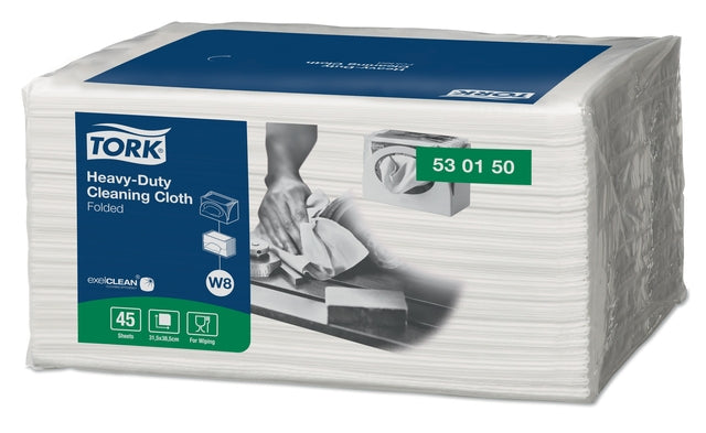 Reinigingsdoek tork w8 premium heavy duty wit
