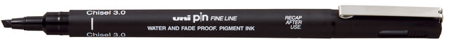 Uni -ball - Fineliner Pin Beitelpunt 3mm schwarz