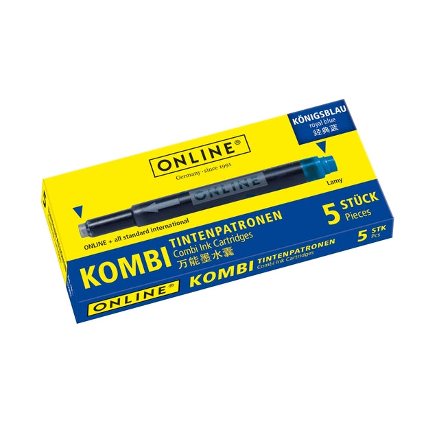 Inktpatroon online kombi 5st blauw
