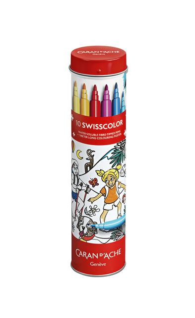 Viltstift caran d'ache swisscolor 10 kleuren