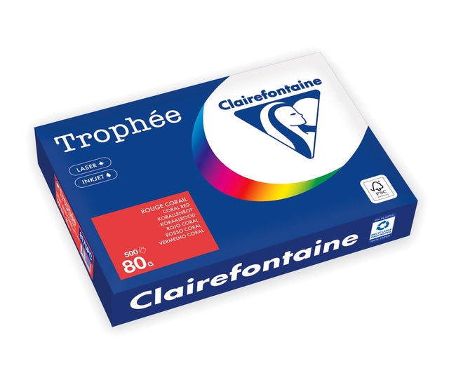 Clairefontaine - Kopierpapier A4 80gr Coral Red