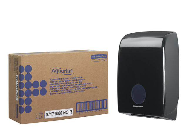 Handdoekdispenser aquarius voor i-vouw zwart 7171