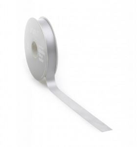 Satinband Premium Doppelgesicht 16 mm x 25 Meter Silber
