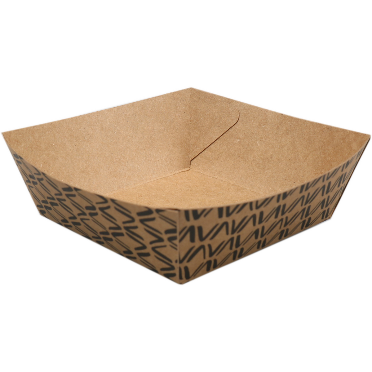 DEPA - BAK | Karton + Kleicoating | konisch mini -box 80x80x35mm | Braun/schwarze 50 Stück