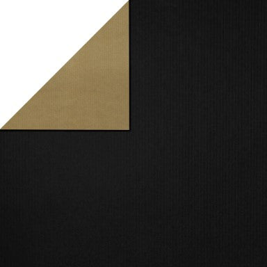 Klika - Geschenkpapier - Geschenkpapier - Schwarz | Gold 30 cm