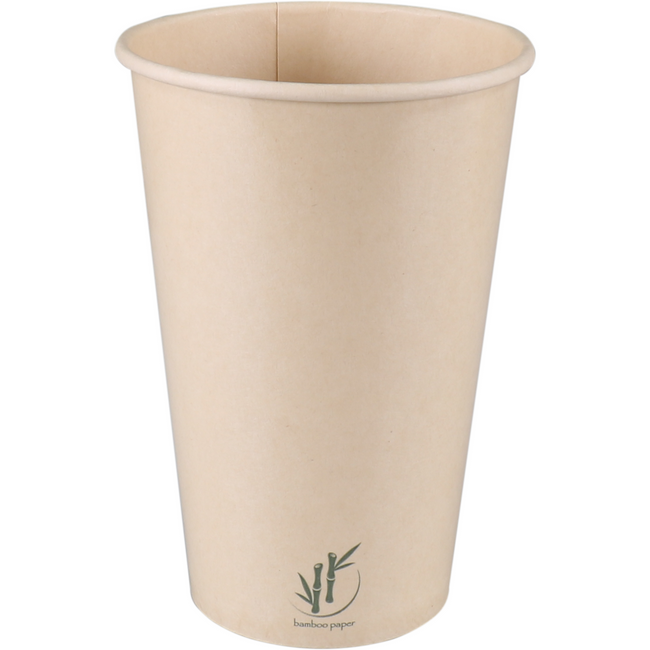 DEPA - | Milchshake -Tasse | Karton + PE | 400 ml | 16oz | 128 mm | Hellbraun | Ärmel mit 50 Teilen