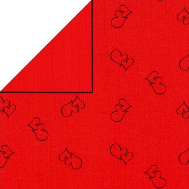 Klika - Geschenkpapier - Geschenkpapier - fusionierte rote Herzen auf rot 50 cm