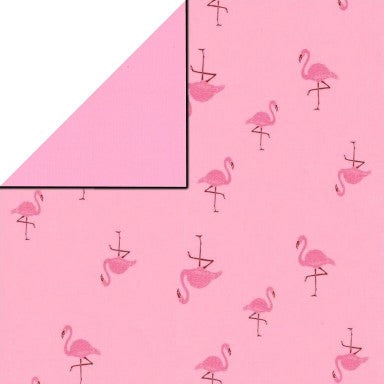 Klika - Geschenkpapier - Geschenkpapier - Flamingos entspannt auf Pink 50 cm