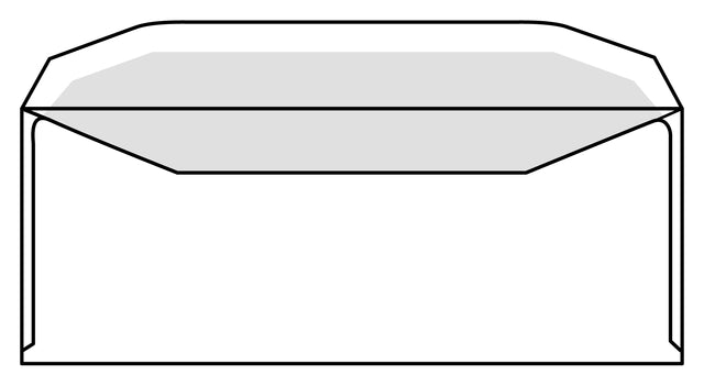 Umschlag Izzy C5/6 114x229mm Fenster rechts Gomed White 500st