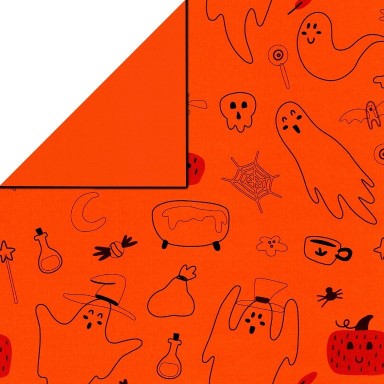 Klika - Geschenkpapier - Geschenkpapier - Halloween auf Orange 50 cm
