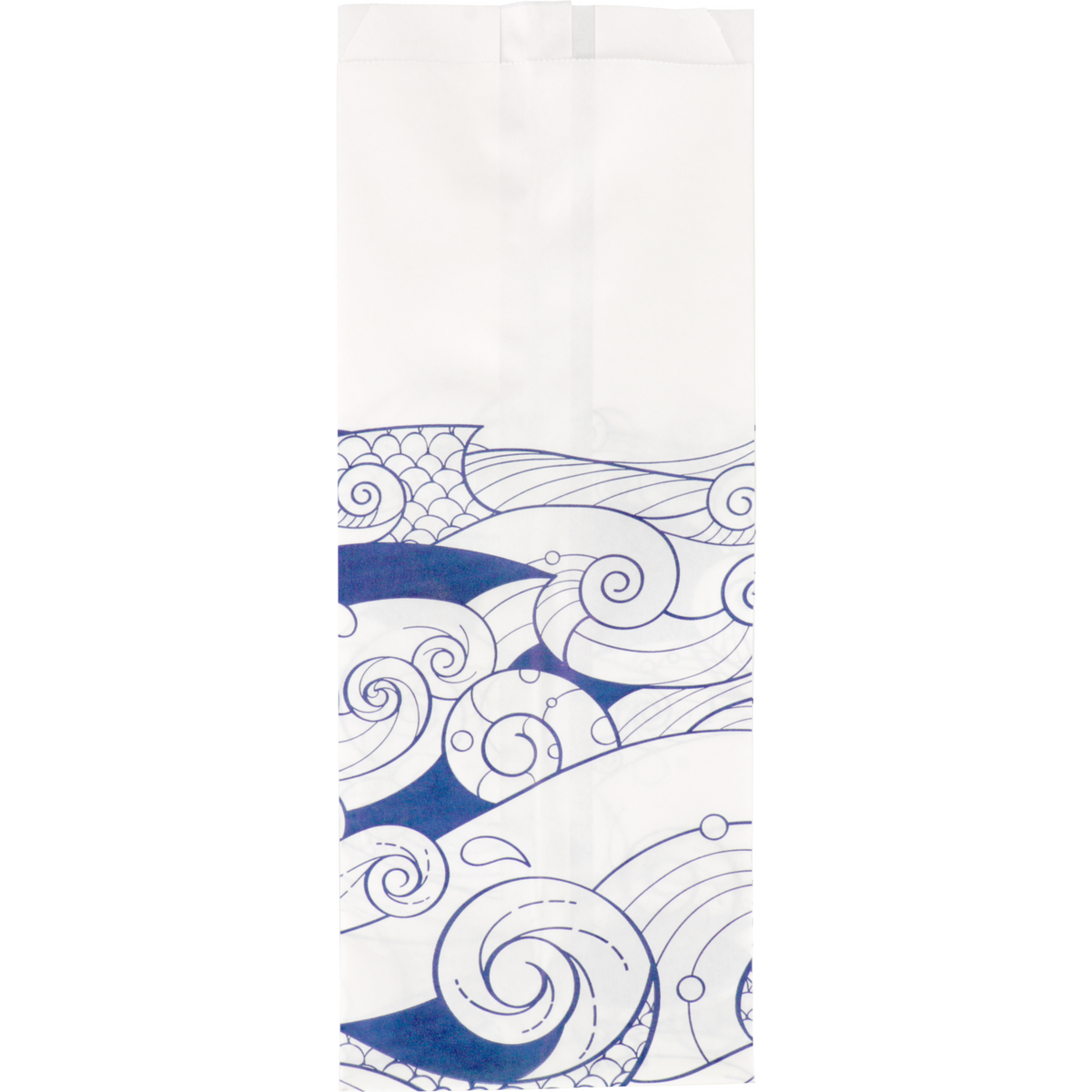 Klika - Bag | Fischbeutel | Ersatz Papier 0 | 5 Pfund | 10.5/ 4 | 25x29cm | Wellen | Weiß/Blau 10 kg