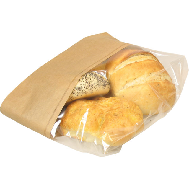 Klika - Bag | Brot- und Gebäckpapier + PP | 16/5x34cm | Braun | 2000 Stücke