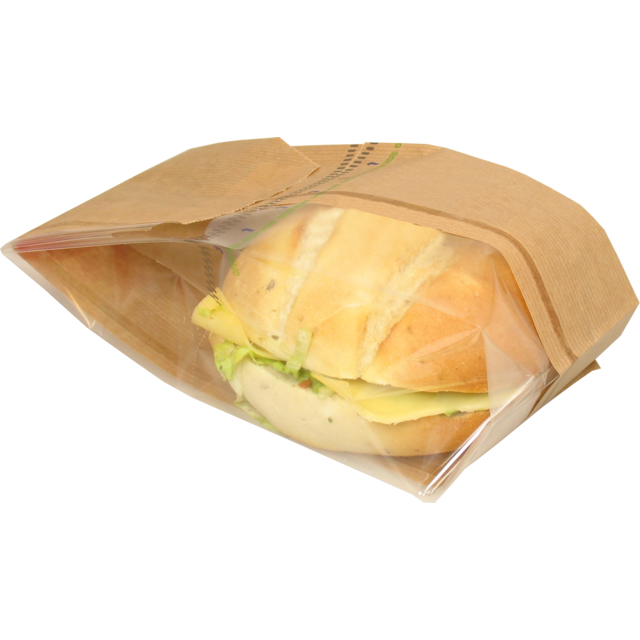 Klika - Bag | Brot- und Gebäckbag Kraftpapier + Kappe | 11/ 6x34cm | Braun | 1000 Stücke