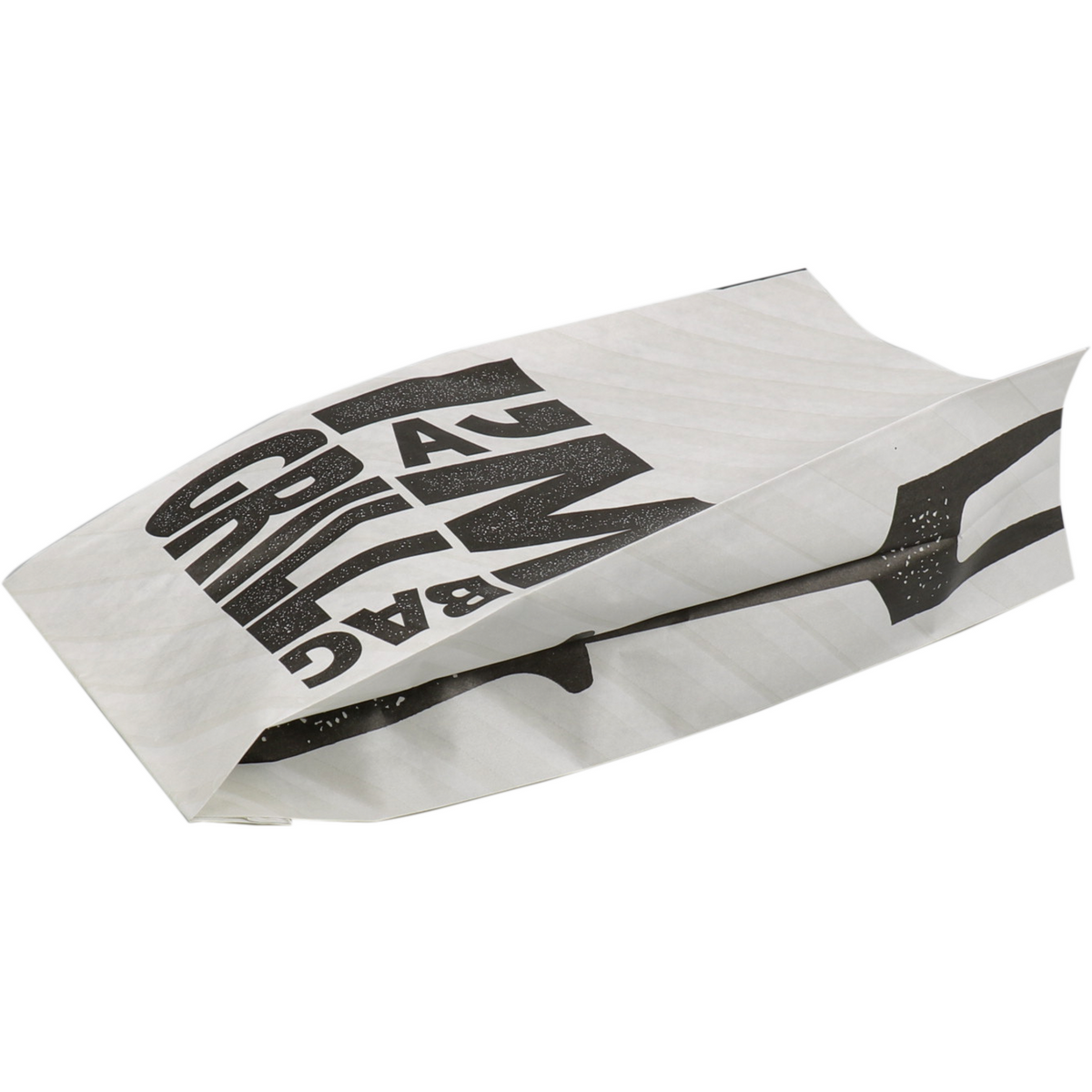 Ich bin Konzept - Bag | Grilltasche | Kraftpapier + PP | 13/8x28cm | Ich bin eine Grilltasche | Weiß/schwarze 500 Stück
