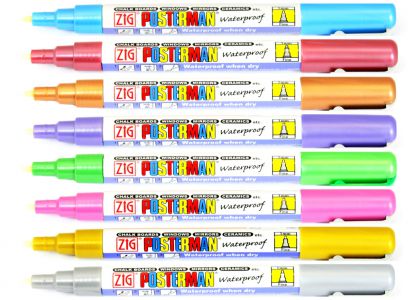 Krijtstift posterman PMA-30 medium punt 2mm metallic groen