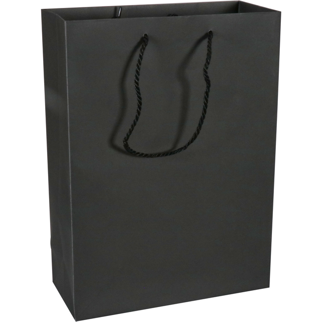 Klika - Tas | Papier mit Kabel 27x 12x37cm | Tragetasche | schwarz -weiß 100 Stück