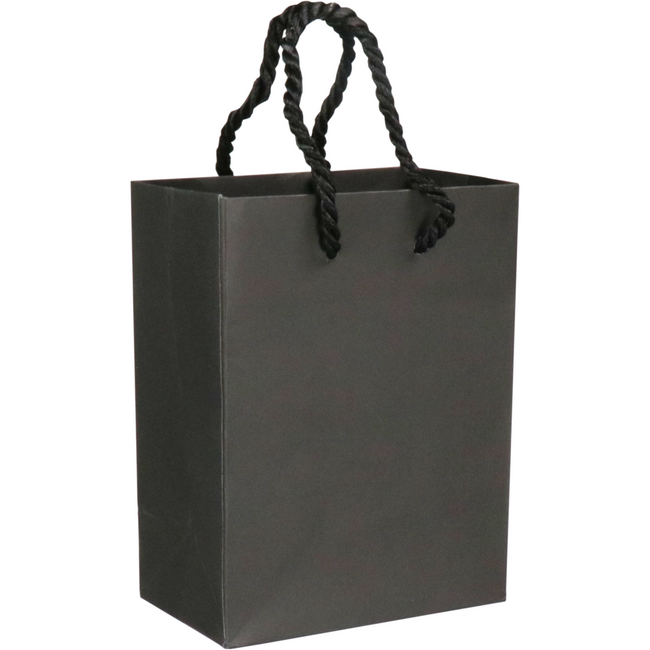 Klika - Tas | Papier mit Kabel 11x 6 | 5x14,5 cm | Tragetasche | Schwarz | 100 Stück
