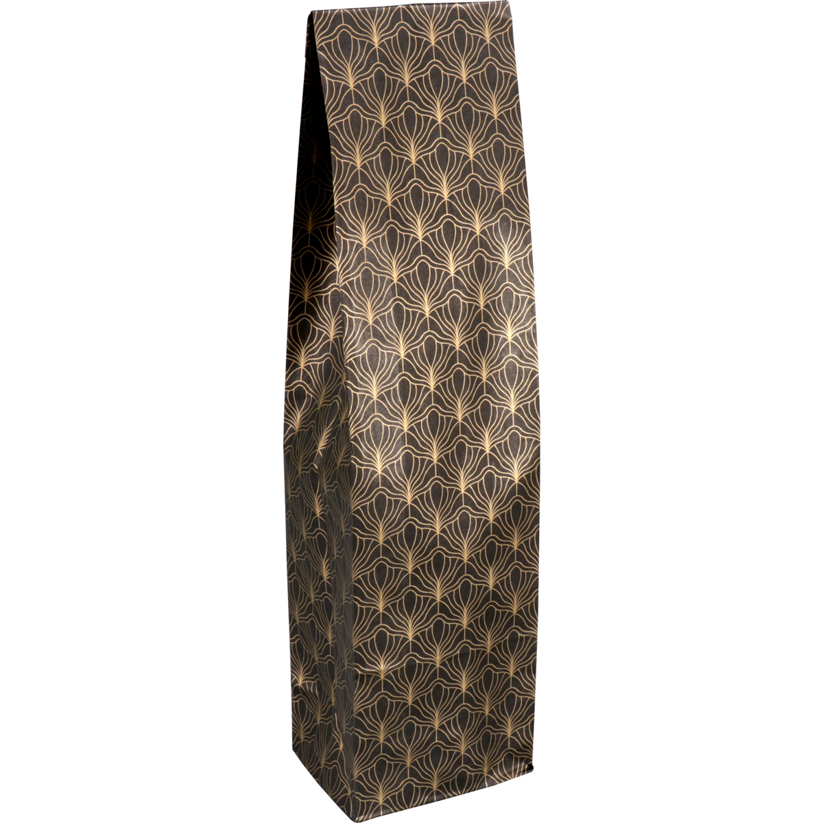 Klika - Flaschenbag | 10x40x8cm | Papier Schwarz/Gold 250 Stück