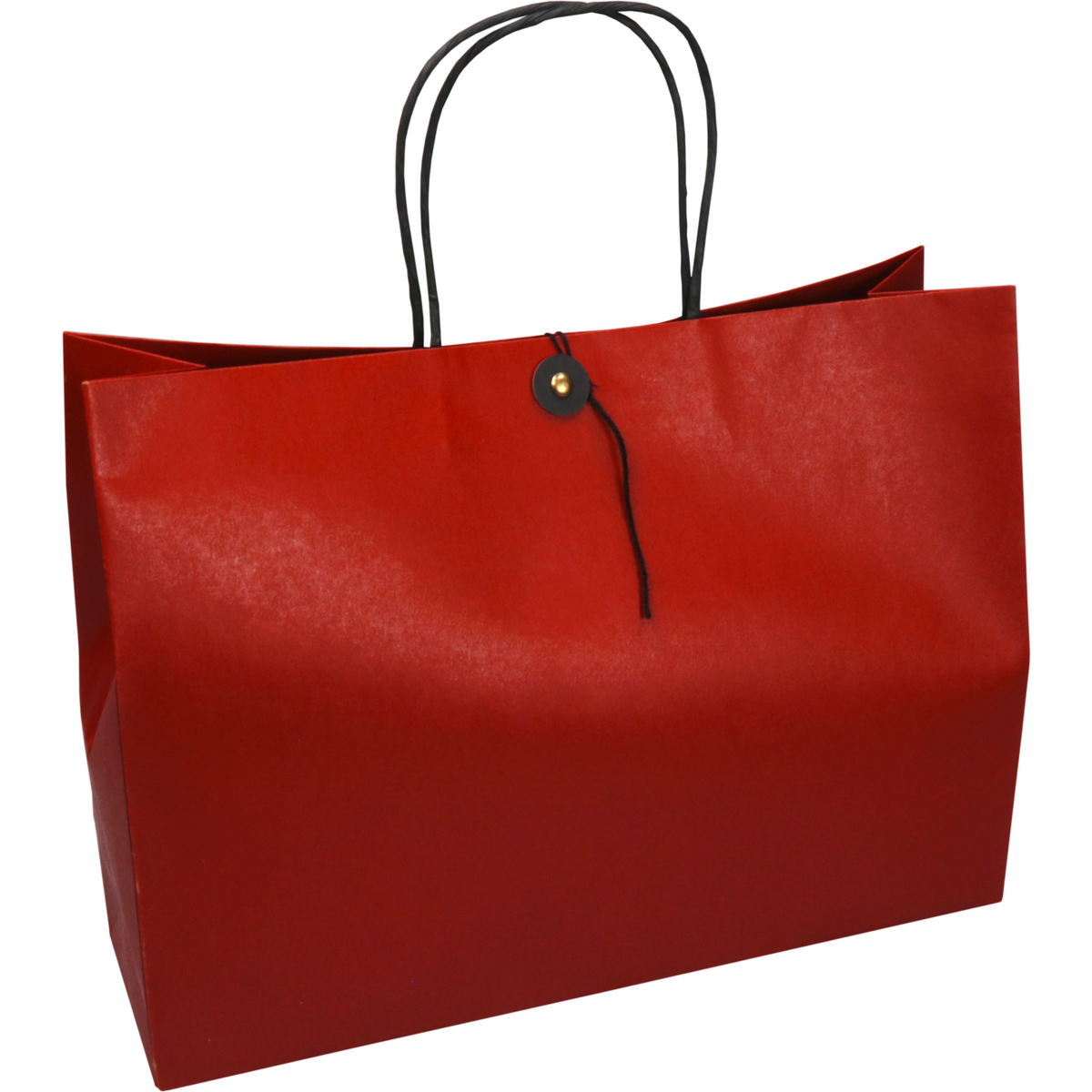 Klika - Tas | Papier verdrehtes Papierkabel Japanischer Verschluss 32,5x 10x24cm | Tragetasche | Rot | Tasche mit 10 Teilen