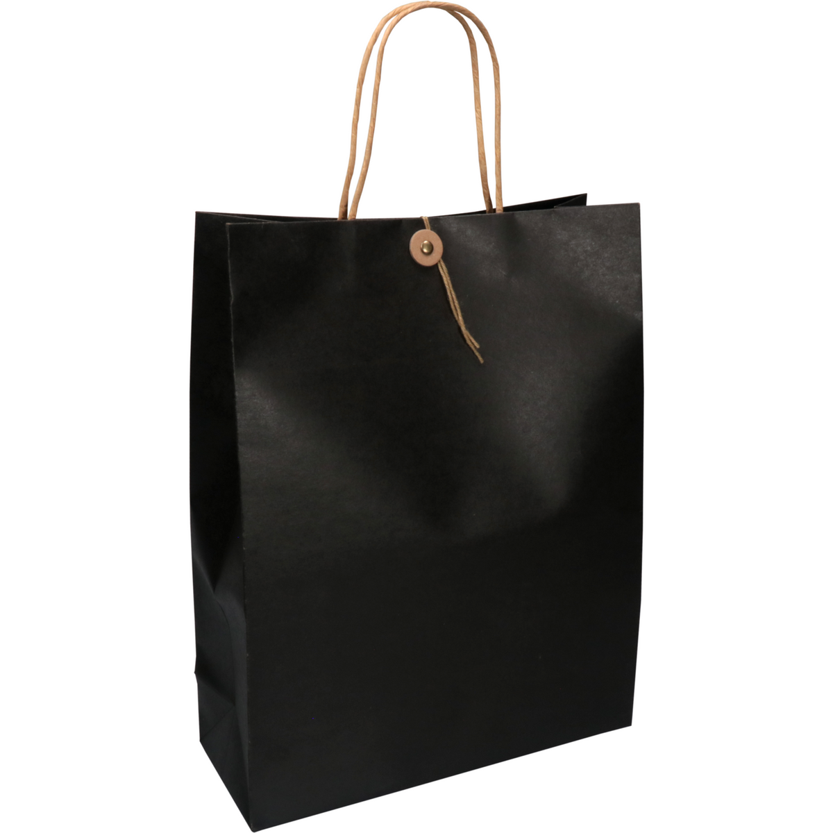 Klika - Tas | Papier verdrehtes Papierkabel Japanischer Verschluss 25,5x 10x33cm | Tragetasche | Schwarz | Tasche mit 10 Teilen