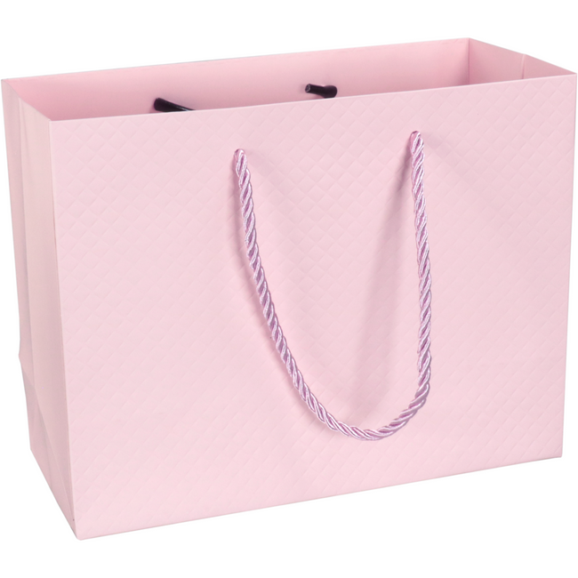 Klika - Tas | Papier geprägt | 23x 10x18cm | Tragetasche | Pastellrosa 10 Stücke