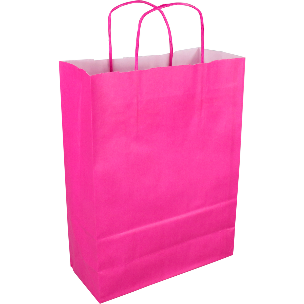 Klika - Tas | Kraftpapier verdrehte Papierkabel 24x 11x33cm | Tragetasche | Pink | 50 Stück
