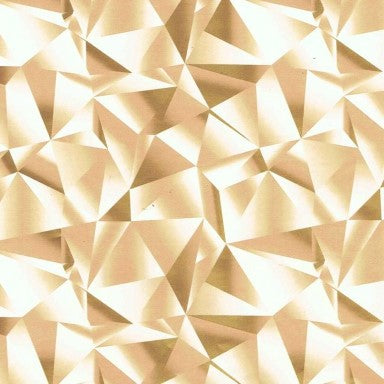 Klika - Geschenkpapier - Geschenkpapier - Geometrische Formen Creme und Gold 30 cm