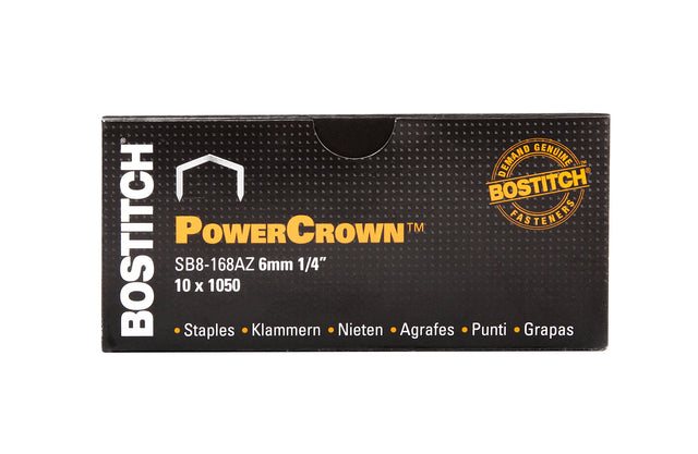 Staples Bostitch B8 Stahl SB8 6 mm gebogene Rücken 1050 Stücke