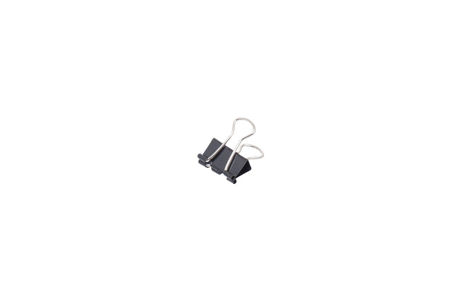 Papierklemme Maul 213 Foldback 13mm Kapazität 4mm schwarz | 12 Stücke