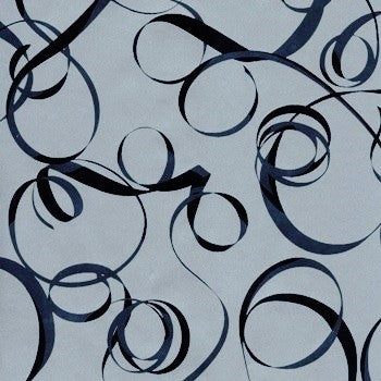 Klika - Geschenkpapier - Geschenkpapier - Schwarzes Band auf Silber 30 cm