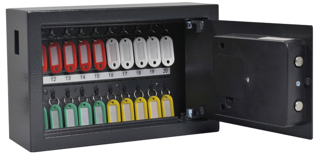 Pavo - Schlüsselschrank y 20 Haken dunkelgrau