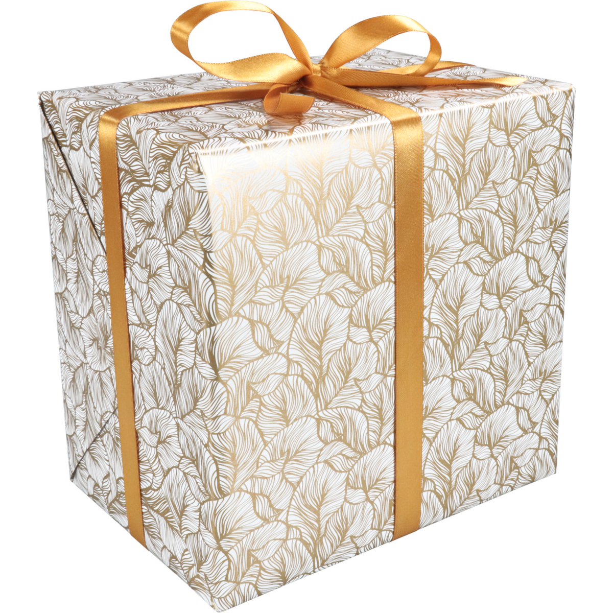 Klika - Geschenkpapier 200m | 80gr/m² Blatt | Weiß/Gold