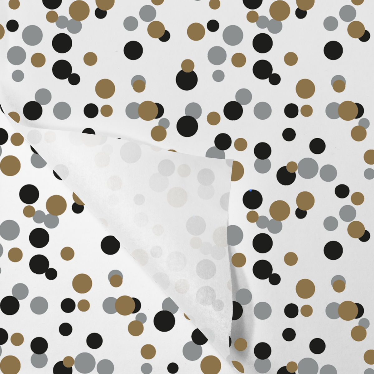 Klika - Stille Blüte | 70x50 cm | 20gr/m² Confetti | Papier Silber/Gold/Schwarz 100 Blatt