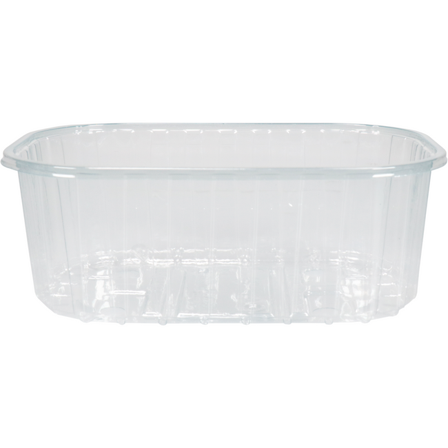 Klika - Skala | Erdbeeren recyceltes Haustier | Rechteckige 250 ml | 142x94x52mm | Transparente 2600 Stücke