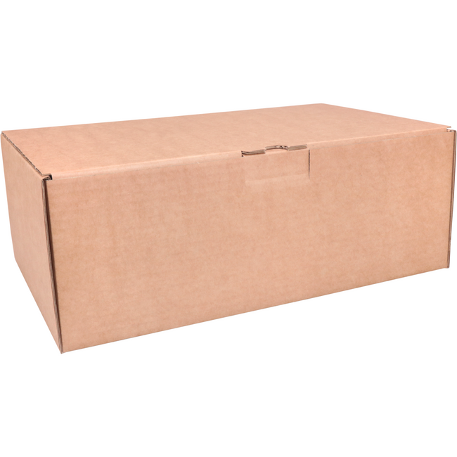 Klika - Faltbox | Golfkarton | 350x220x130mm | mit Einsatzventil | Single Golf | Braun | 50 Stück