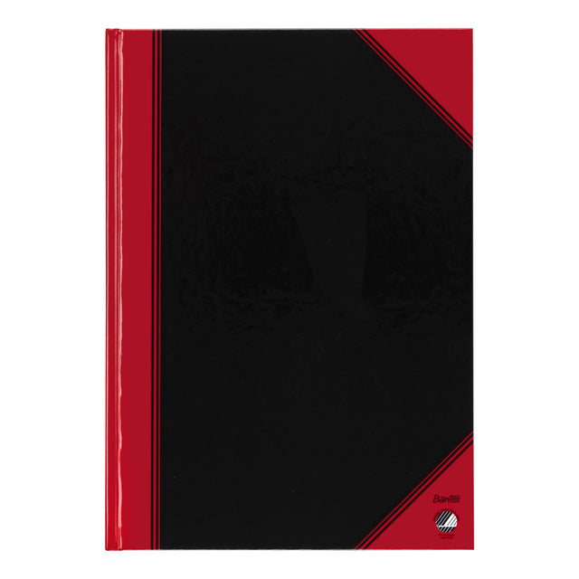 Notebook Black/Red A4 Zeile 70gr 96vel | 6 Stück