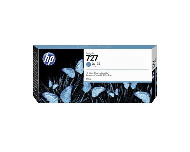 Tintenpatrone F9J76A 727 300 ml blau