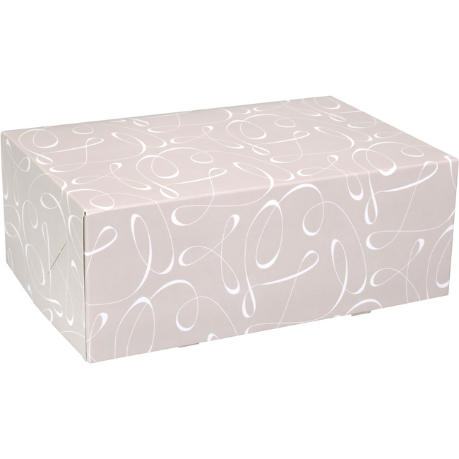 Klika - Gebaksdoos | Swirl | karton | 24x16x9cm | zonder venster | 100 stuks