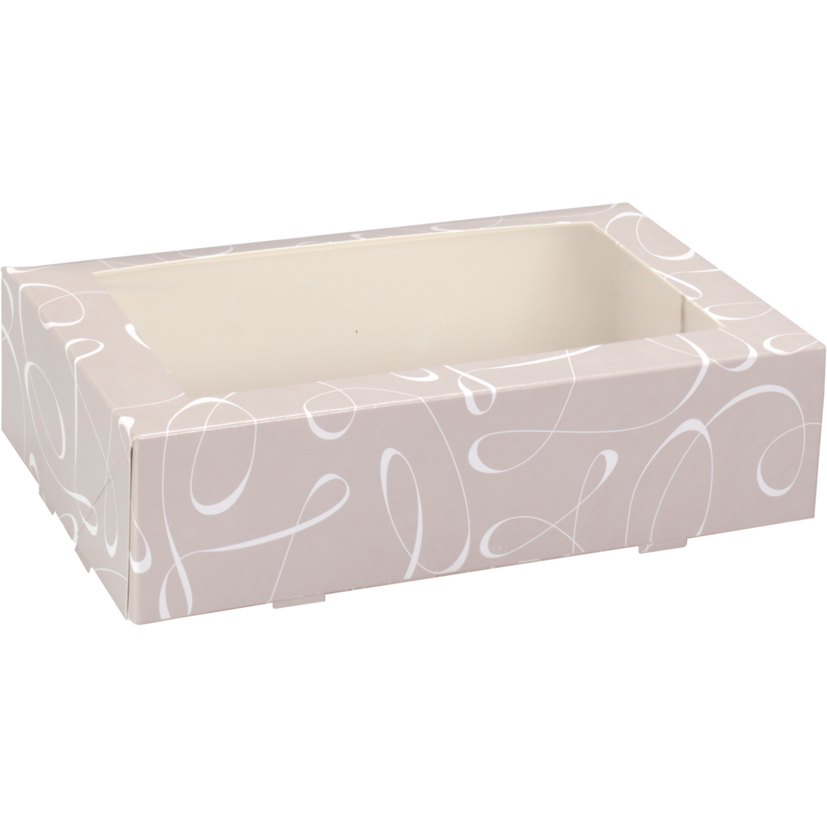 Klika - Gebaksdoos | Swirl | karton + PET | 19x12.5x5cm | met venster | 200 stuks
