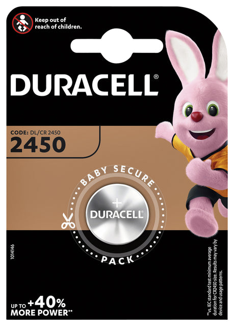 Batterie-Duracell-Knopfzelle 1xCR2450 Lithium Ø24mm 3V-540mah | 10 Stück