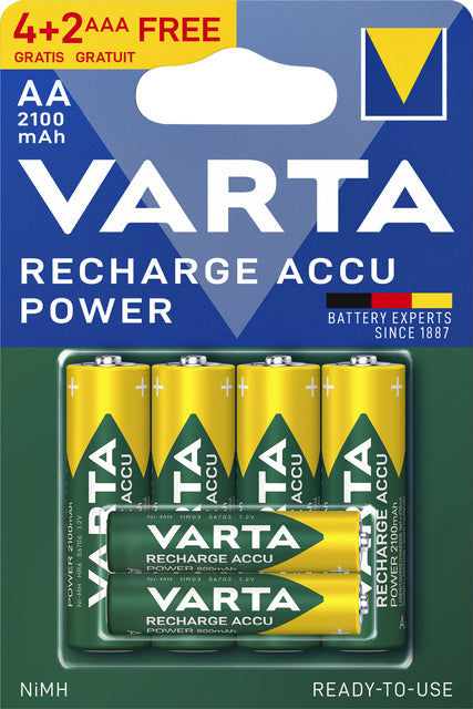 Batterie wiederaufladbar Varta Ready2use 4xaa 2100mah