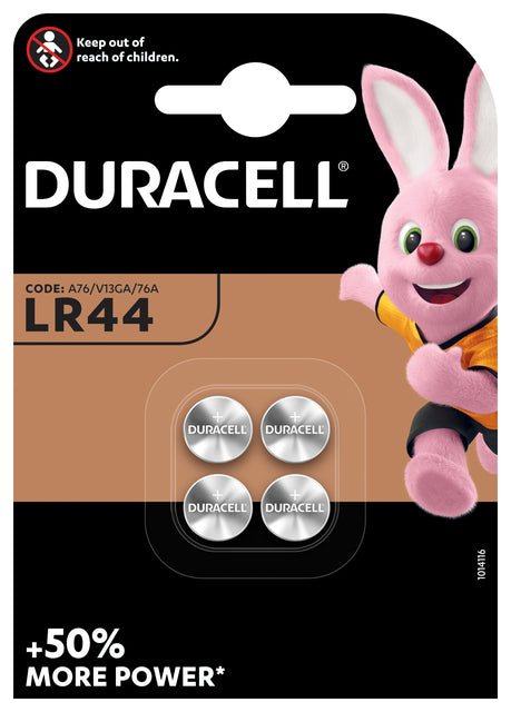 Batterie -Duracell -Taste Zelle 4xLR44 Alkaline Ø11.6mm | 10 Stück