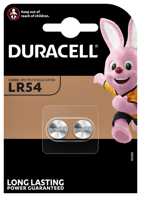 Batterie -Duracell -Taste -Zelle 2xLR54 Alkaline Ø11.6mm 2 Teile