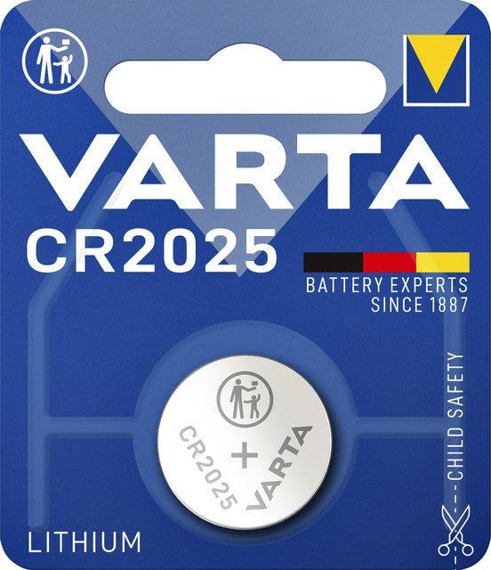 Batterie Varta Knopfzelle CR2025 Lithiumblister bis 1 Stück | 10 Stück
